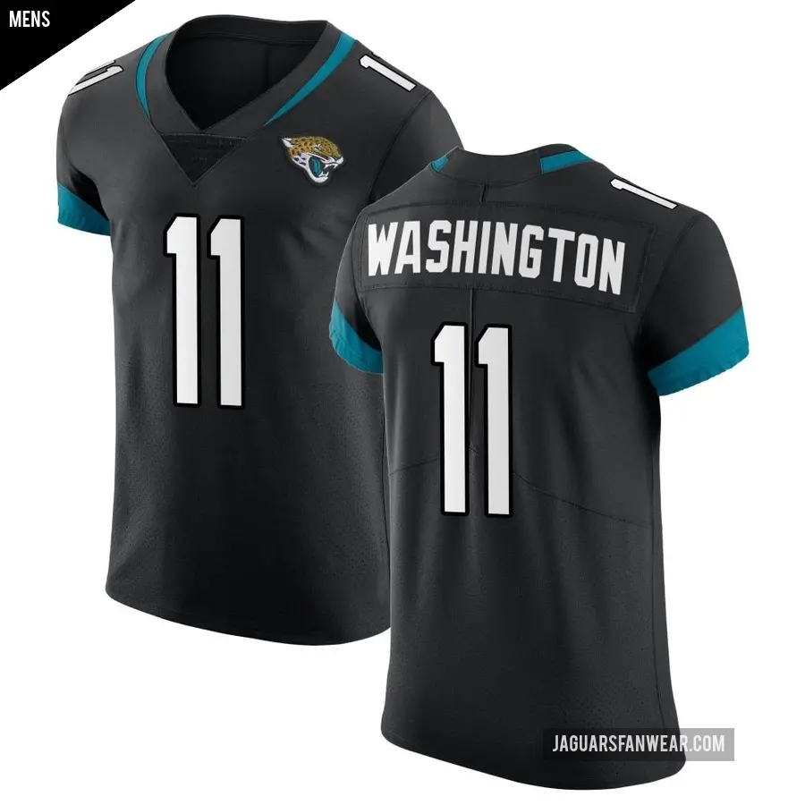 Men's Jacksonville Jaguars ＃11 Parker Washington Black Elite Vapor Untouchable Jersey