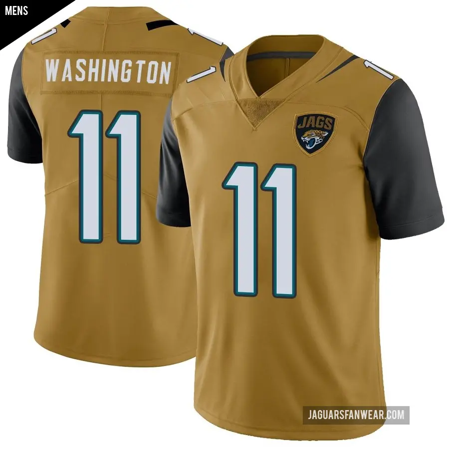 Men's Jacksonville Jaguars ＃11 Parker Washington Gold Limited Color Rush Vapor Untouchable Jersey