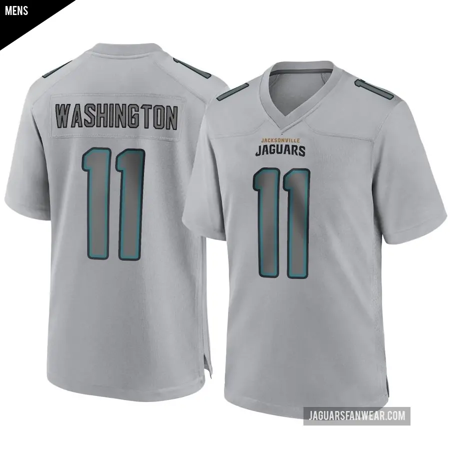 Men's Jacksonville Jaguars ＃11 Parker Washington Gray Game Atmosphere Fashion Jersey