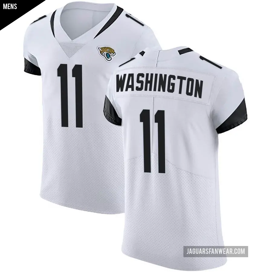 Men's Jacksonville Jaguars ＃11 Parker Washington White Elite Vapor Untouchable Road Jersey