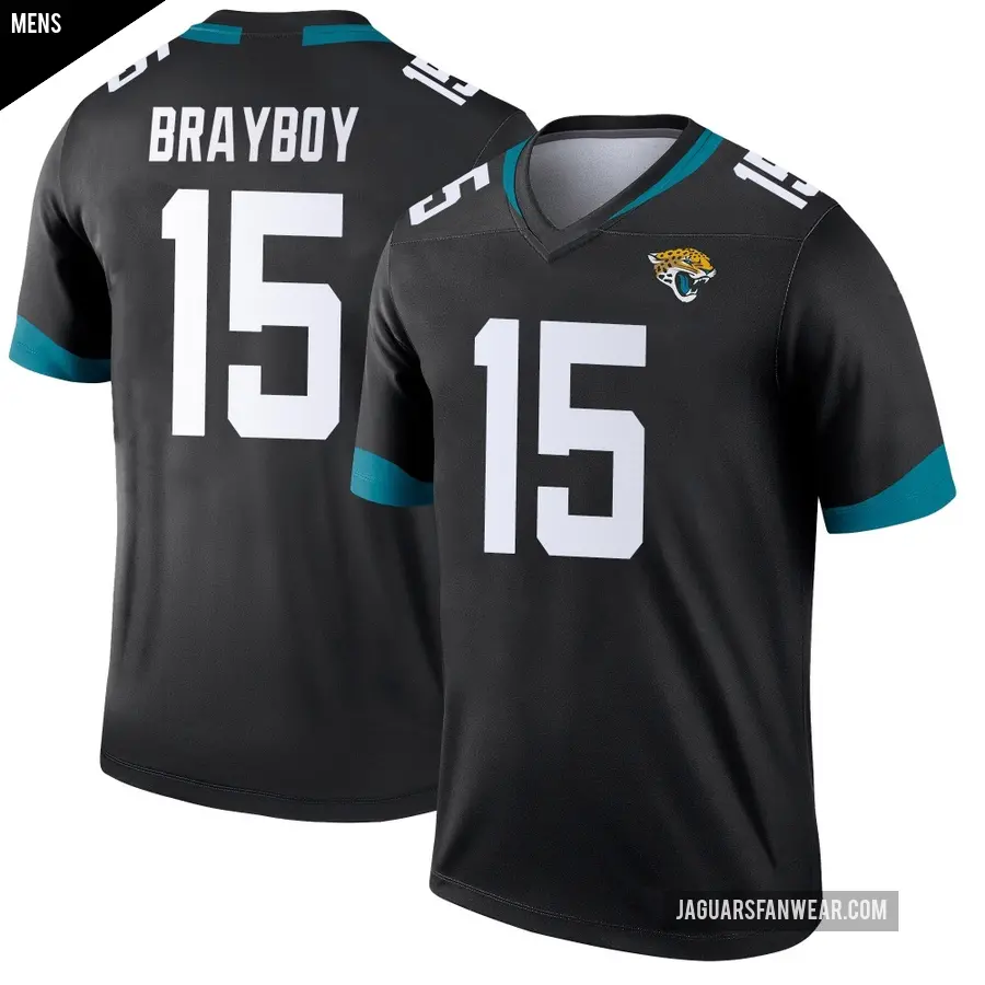 Men's Jacksonville Jaguars ＃15 Chandler Brayboy Black Legend Jersey