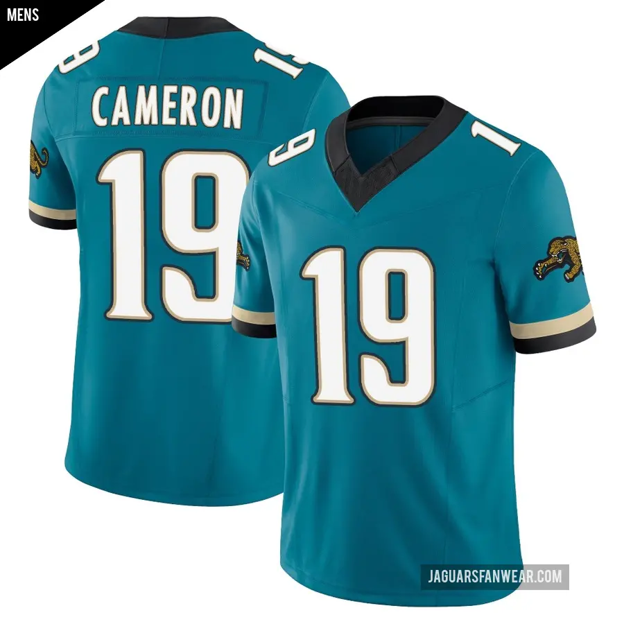 Men's Jacksonville Jaguars ＃19 Josh Cameron Teal Limited Prowler Throwback Vapor F.U.S.E. Jersey