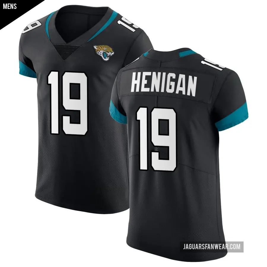 Men's Jacksonville Jaguars ＃19 Seth Henigan Black Elite Vapor Untouchable Jersey