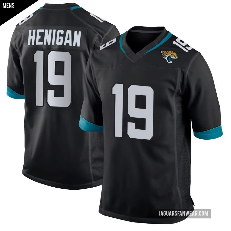 Men's Jacksonville Jaguars ＃19 Seth Henigan Black Game Jersey
