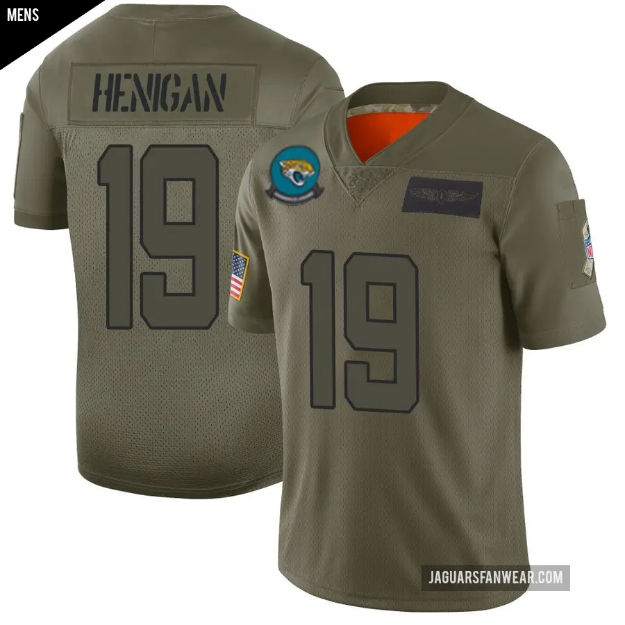 Men's Jacksonville Jaguars ＃19 Seth Henigan Camo Limited 2019 Salute to Service Jersey