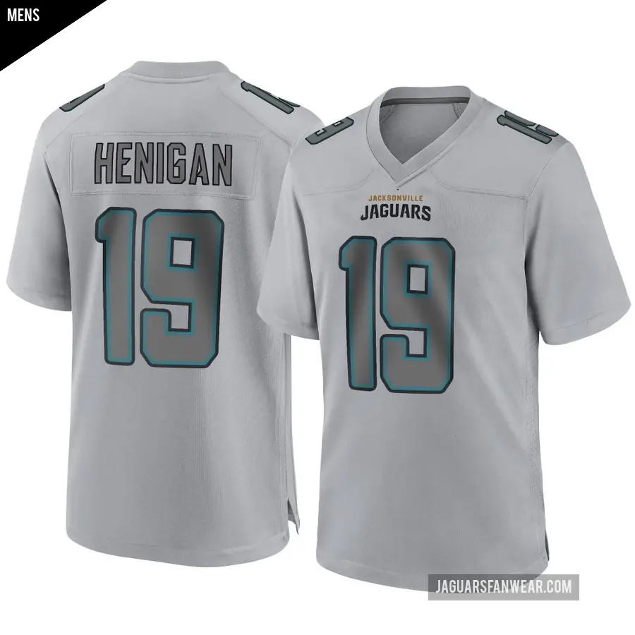 Men's Jacksonville Jaguars ＃19 Seth Henigan Gray Game Atmosphere Fashion Jersey