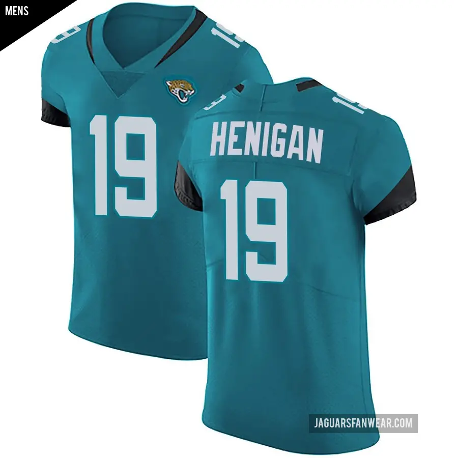 Men's Jacksonville Jaguars ＃19 Seth Henigan Teal Elite Vapor Untouchable Alternate Jersey