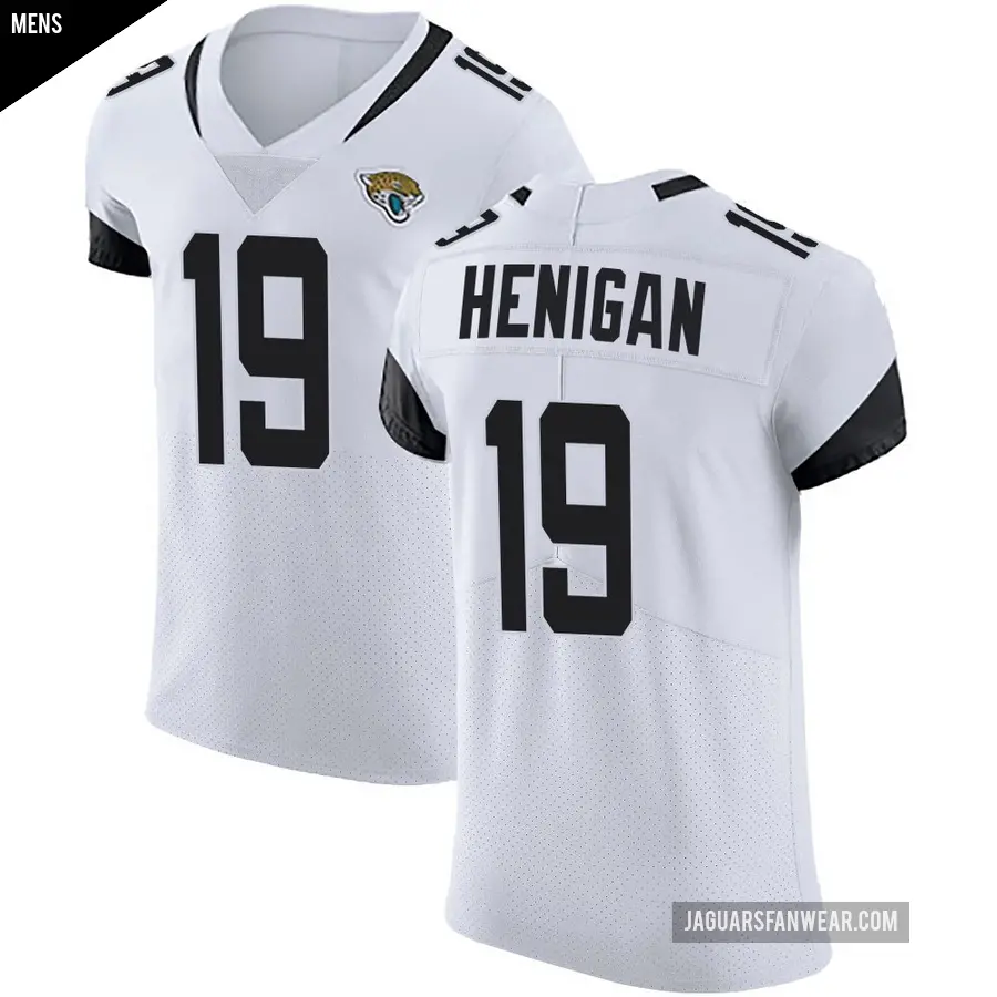 Men's Jacksonville Jaguars ＃19 Seth Henigan White Elite Vapor Untouchable Road Jersey