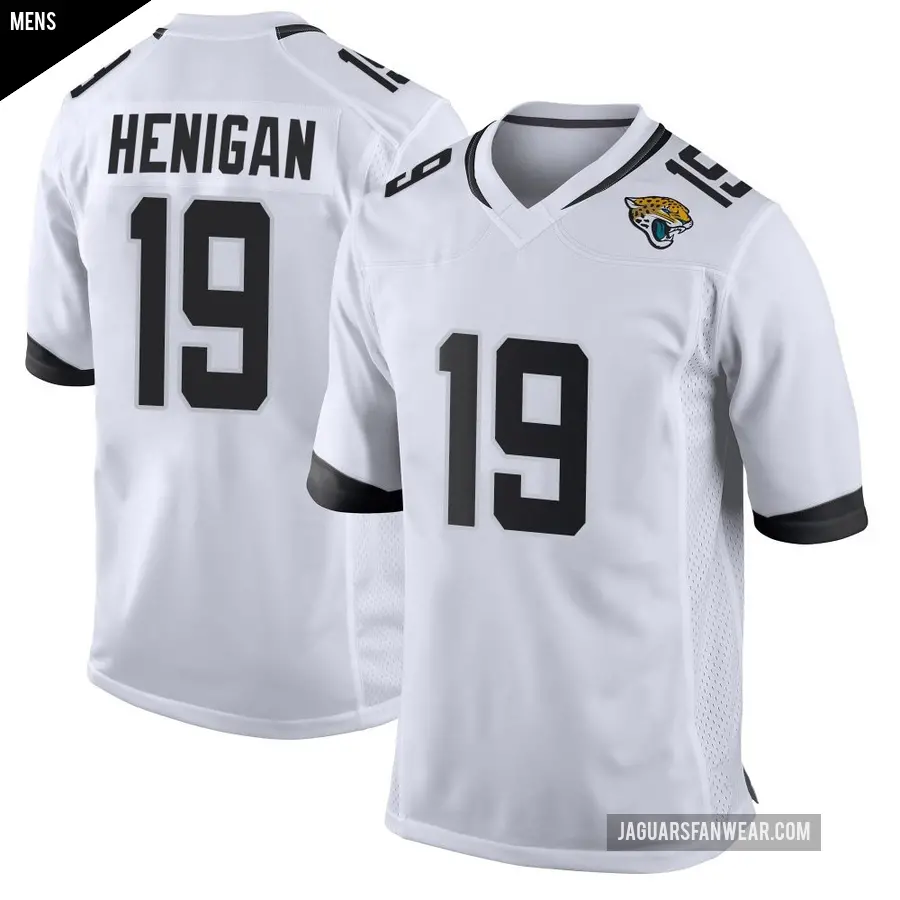 Men's Jacksonville Jaguars ＃19 Seth Henigan White Game Jersey