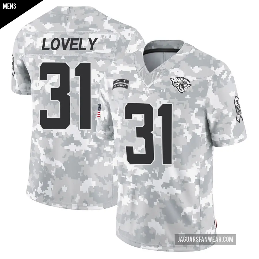 Men's Jacksonville Jaguars ＃31 Keni-H Lovely Arctic Camo Limited 2024 Salute to Service Jersey