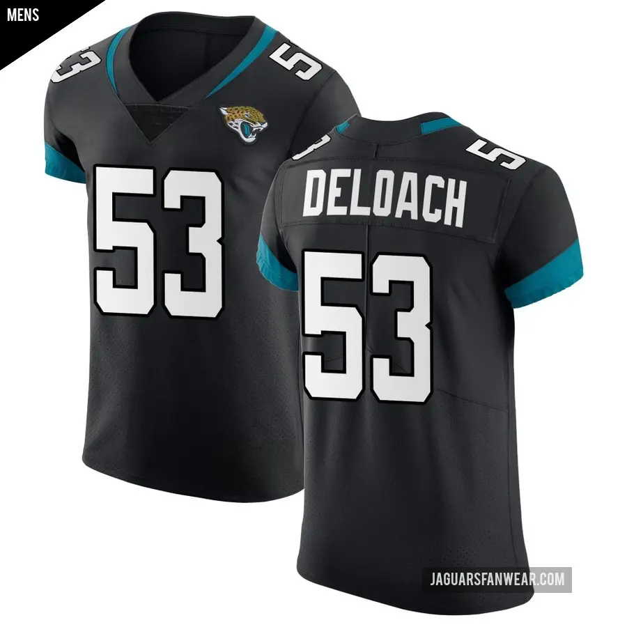 Men's Jacksonville Jaguars ＃53 Kalen DeLoach Black Elite Vapor Untouchable Jersey