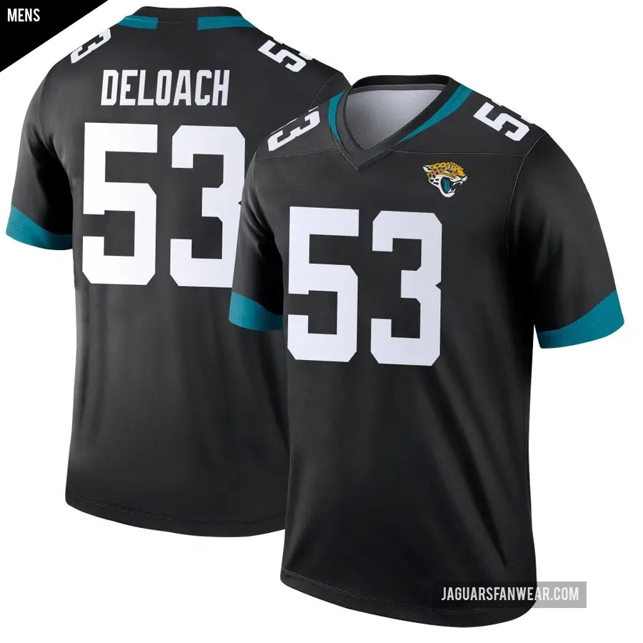 Men's Jacksonville Jaguars ＃53 Kalen DeLoach Black Legend Jersey