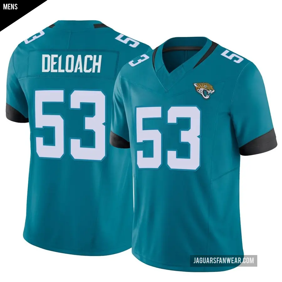 Men's Jacksonville Jaguars ＃53 Kalen DeLoach Teal Limited Vapor F.U.S.E. Jersey