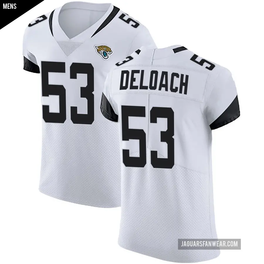 Men's Jacksonville Jaguars ＃53 Kalen DeLoach White Elite Vapor Untouchable Road Jersey