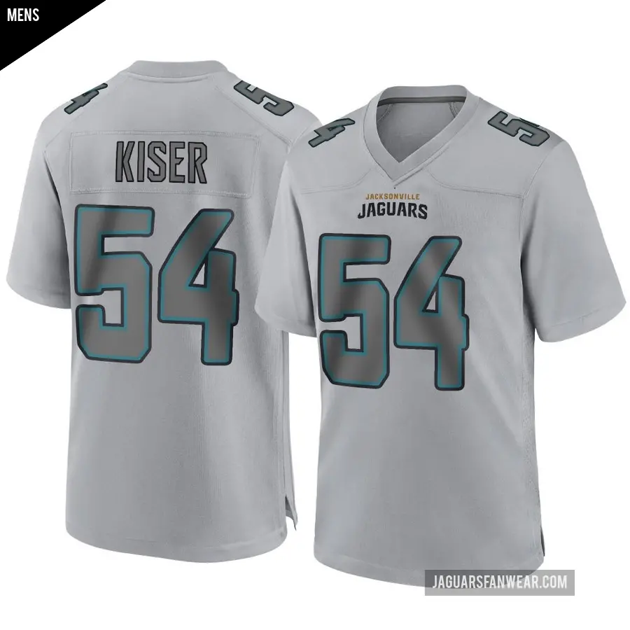 Men's Jacksonville Jaguars ＃54 Jack Kiser Gray Game Atmosphere Fashion Jersey