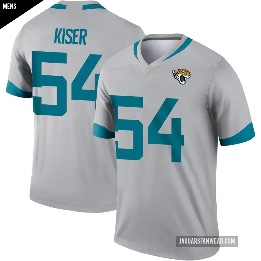 Men's Jacksonville Jaguars ＃54 Jack Kiser Legend Silver Inverted Jersey