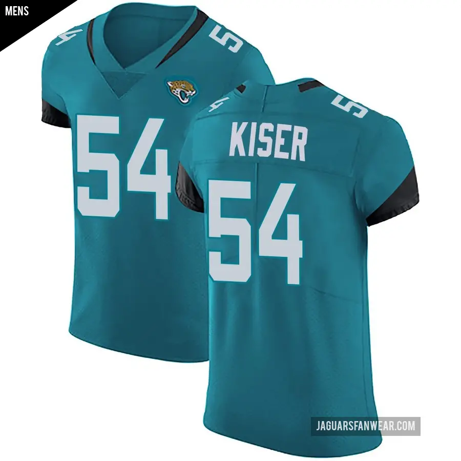 Men's Jacksonville Jaguars ＃54 Jack Kiser Teal Elite Vapor Untouchable Alternate Jersey