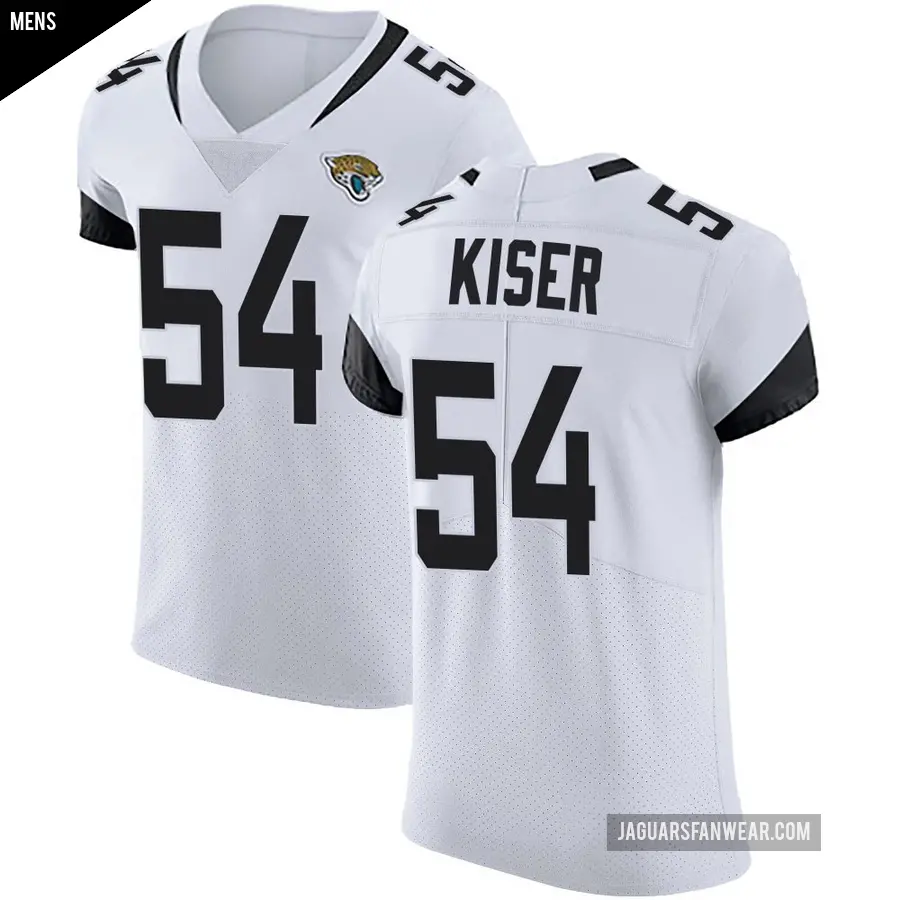 Men's Jacksonville Jaguars ＃54 Jack Kiser White Elite Vapor Untouchable Road Jersey