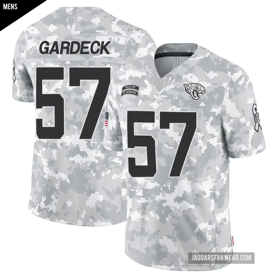 Men's Jacksonville Jaguars ＃57 Dennis Gardeck Arctic Camo Limited 2024 Salute to Service Jersey