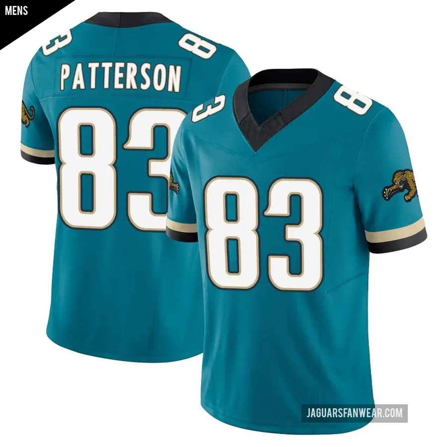 Men's Jacksonville Jaguars ＃83 Ben Patterson Teal Limited Prowler Throwback Vapor F.U.S.E. Jersey