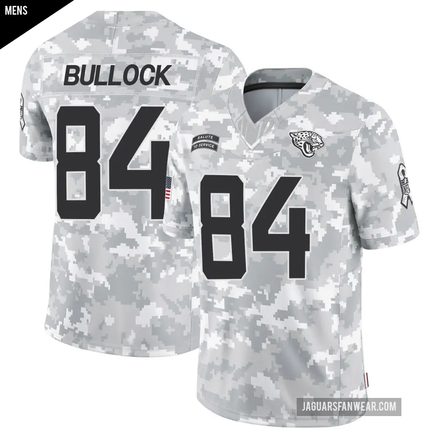 Men's Jacksonville Jaguars ＃84 Alex Bullock Arctic Camo Limited 2024 Salute to Service Jersey