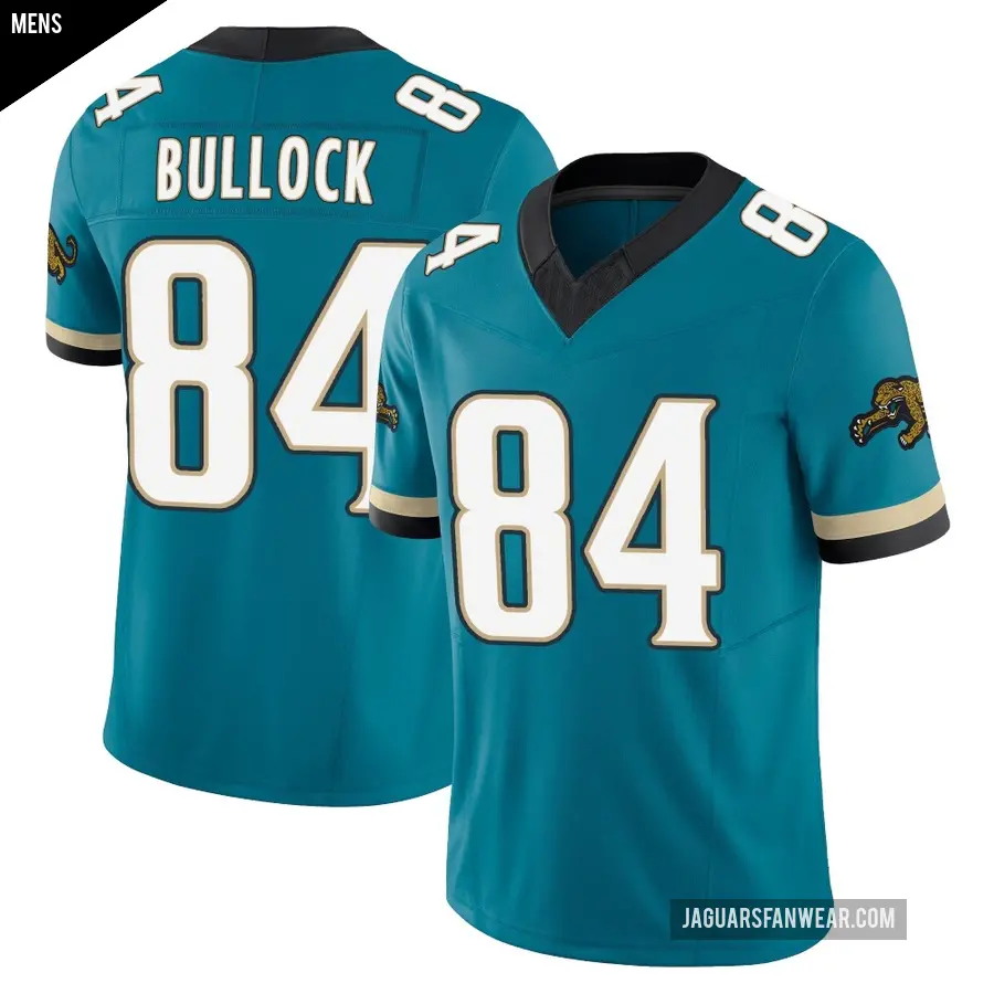 Men's Jacksonville Jaguars ＃84 Alex Bullock Teal Limited Prowler Throwback Vapor F.U.S.E. Jersey