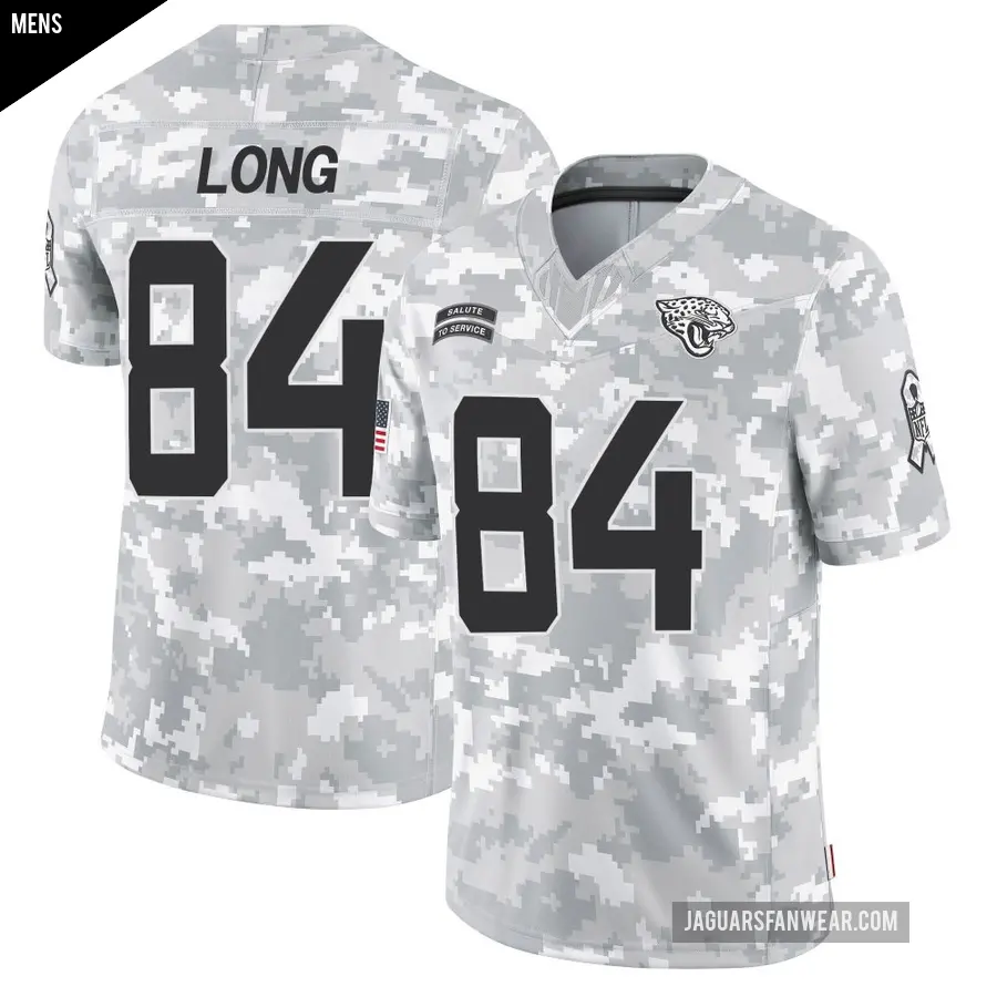 Men's Jacksonville Jaguars ＃84 Hunter Long Arctic Camo Limited 2024 Salute to Service Jersey