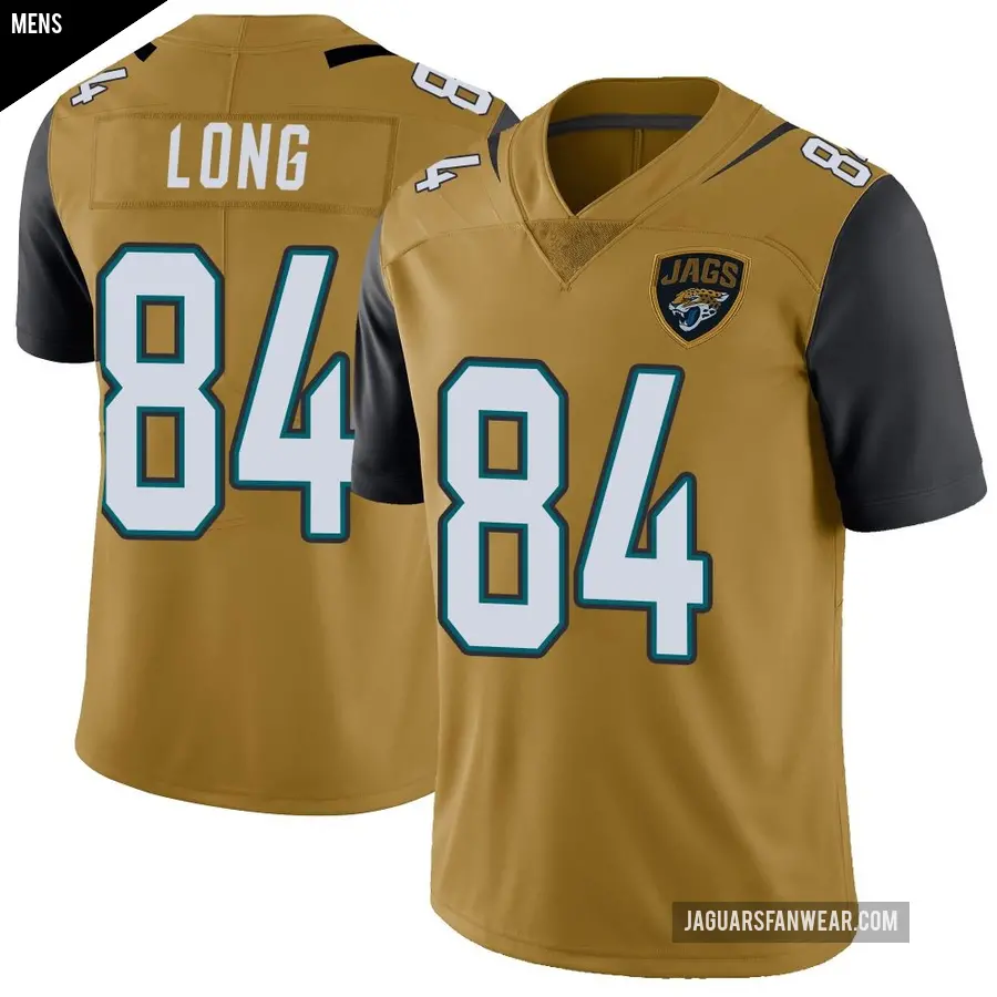 Men&#039;s Jacksonville Jaguars &#65283;84 Hunter Long Gold Limited Color Rush Vapor Untouchable Jersey
