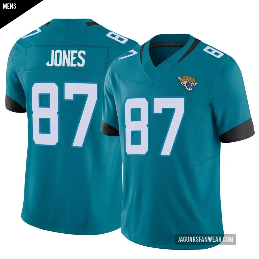 Men's Jacksonville Jaguars ＃87 J.J. Jones Teal Limited Vapor F.U.S.E. Jersey