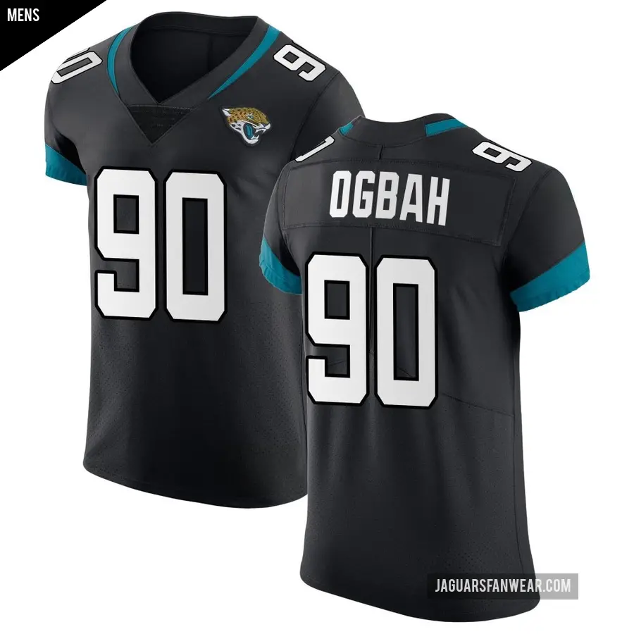 Men's Jacksonville Jaguars ＃90 Emmanuel Ogbah Black Elite Vapor Untouchable Jersey
