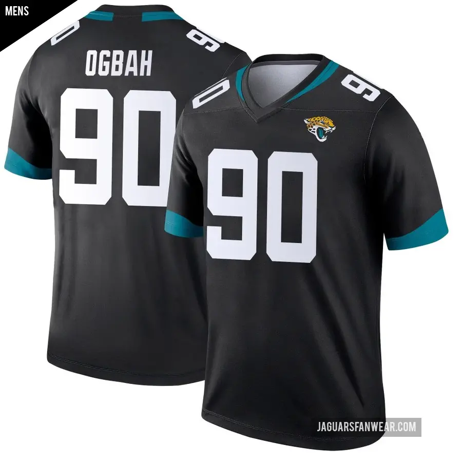 Men's Jacksonville Jaguars ＃90 Emmanuel Ogbah Black Legend Jersey