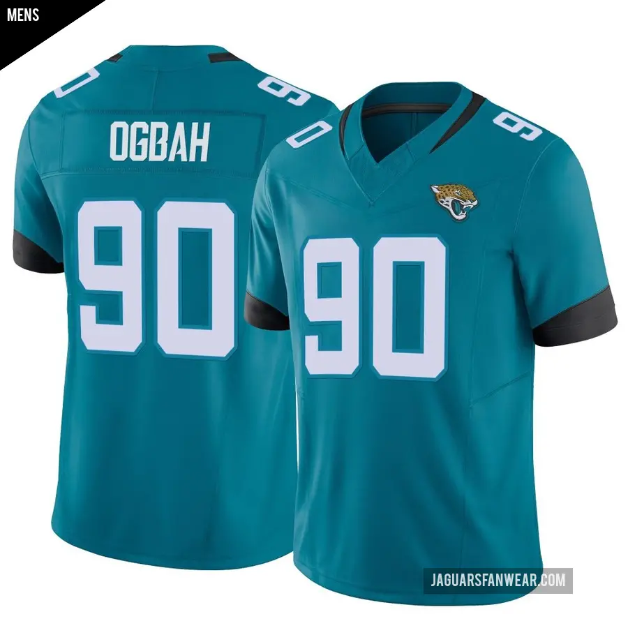 Men's Jacksonville Jaguars ＃90 Emmanuel Ogbah Teal Limited Vapor F.U.S.E. Jersey