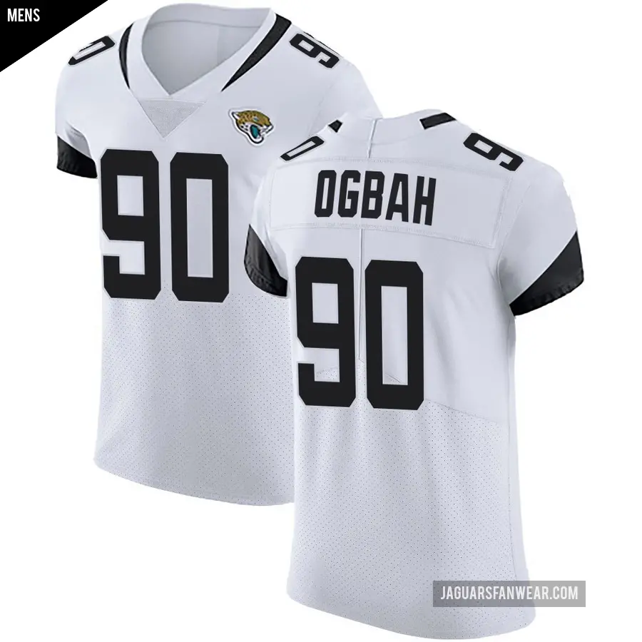 Men's Jacksonville Jaguars ＃90 Emmanuel Ogbah White Elite Vapor Untouchable Road Jersey