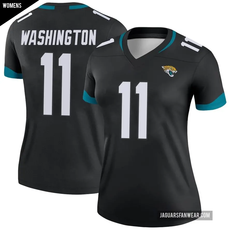 Women's Jacksonville Jaguars ＃11 Parker Washington Black Legend Jersey