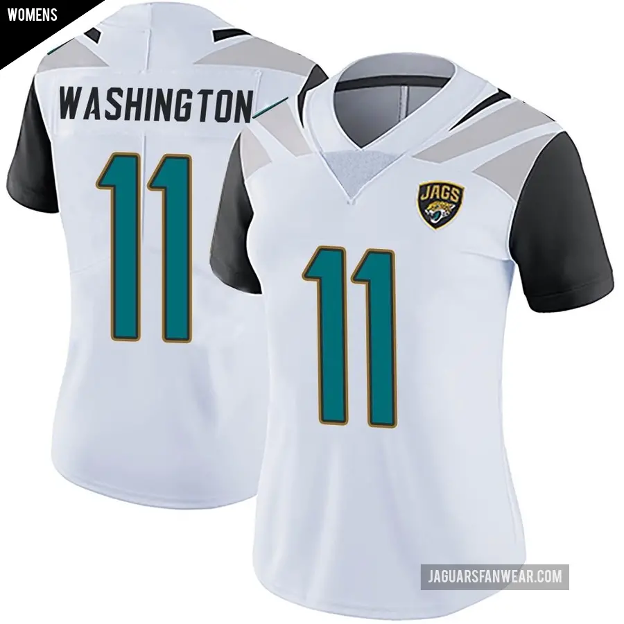 Women's Jacksonville Jaguars ＃11 Parker Washington White Limited Vapor Untouchable Jersey