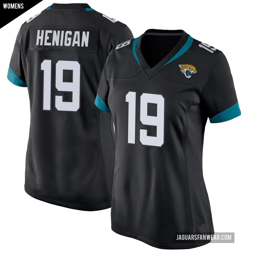 Women's Jacksonville Jaguars ＃19 Seth Henigan Black Game Jersey