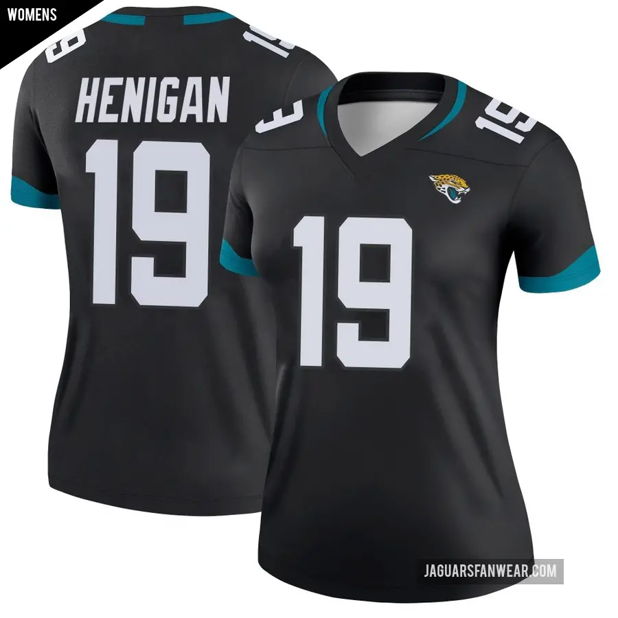 Women's Jacksonville Jaguars ＃19 Seth Henigan Black Legend Jersey