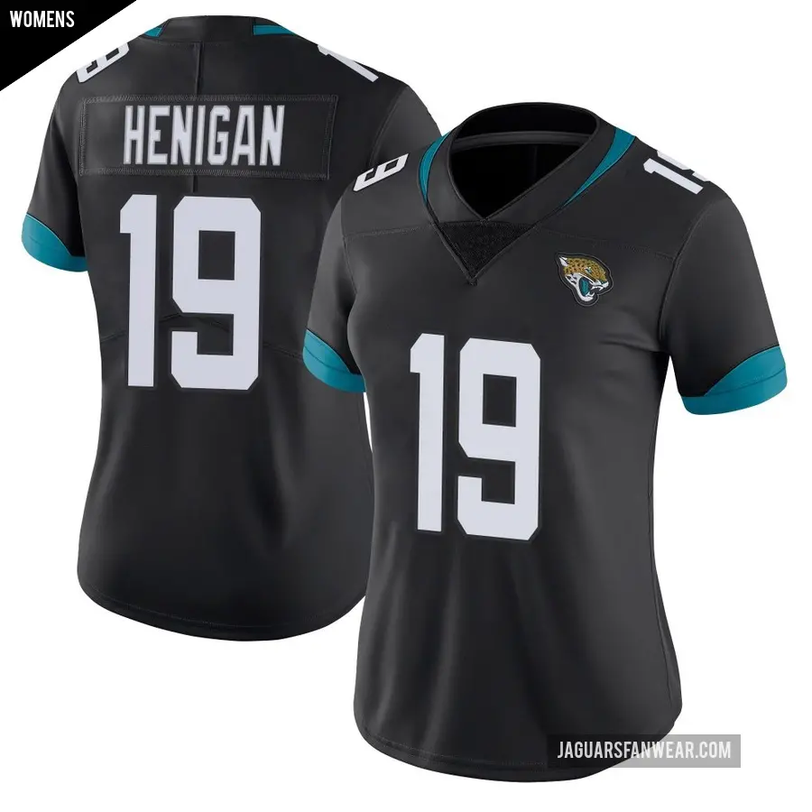 Women's Jacksonville Jaguars ＃19 Seth Henigan Black Limited Vapor Untouchable Jersey