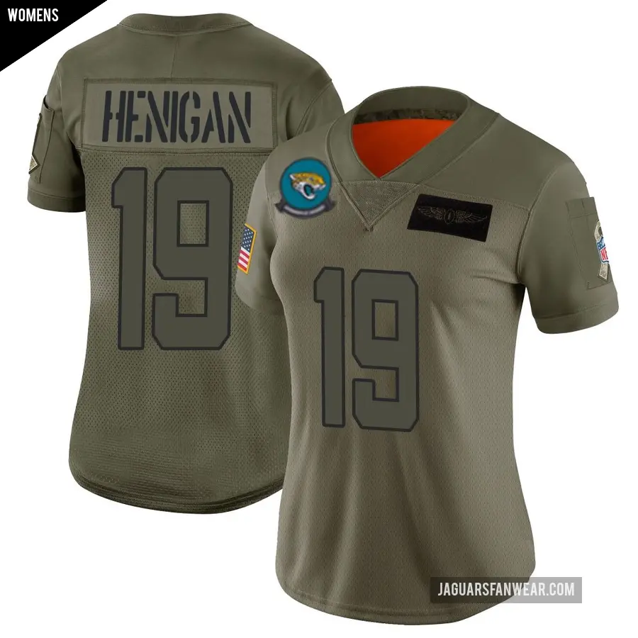 Women's Jacksonville Jaguars ＃19 Seth Henigan Camo Limited 2019 Salute to Service Jersey