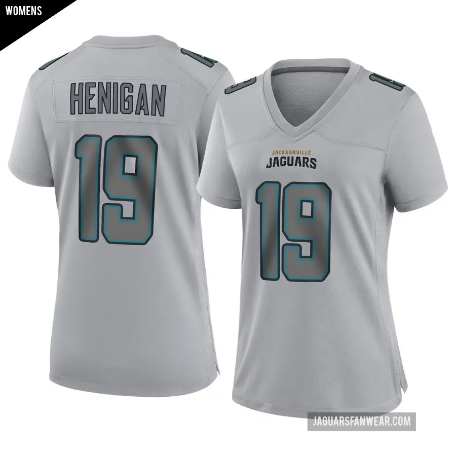 Women's Jacksonville Jaguars ＃19 Seth Henigan Gray Game Atmosphere Fashion Jersey