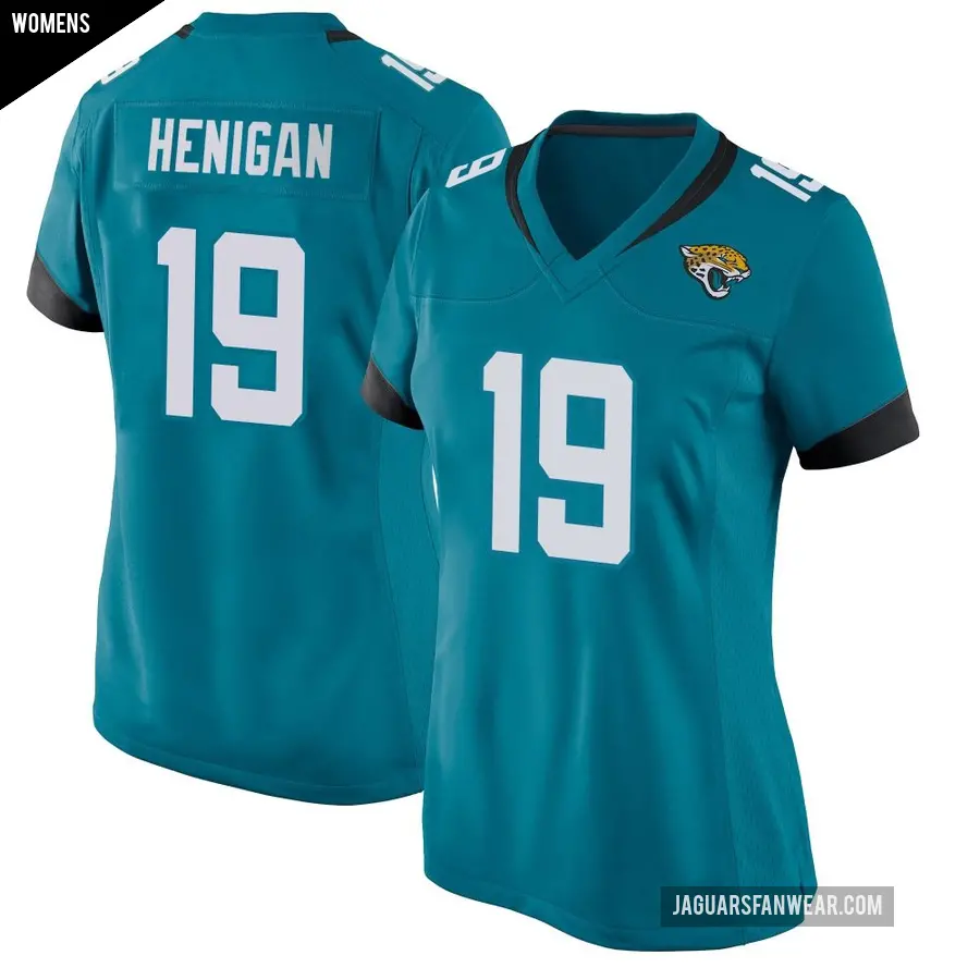 Women's Jacksonville Jaguars ＃19 Seth Henigan Teal Game Jersey