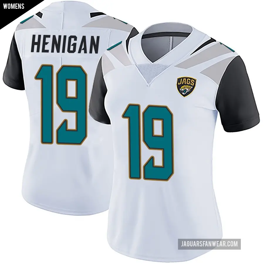 Women's Jacksonville Jaguars ＃19 Seth Henigan White Limited Vapor Untouchable Jersey