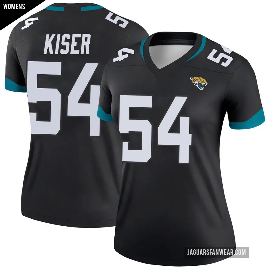 Women's Jacksonville Jaguars ＃54 Jack Kiser Black Legend Jersey