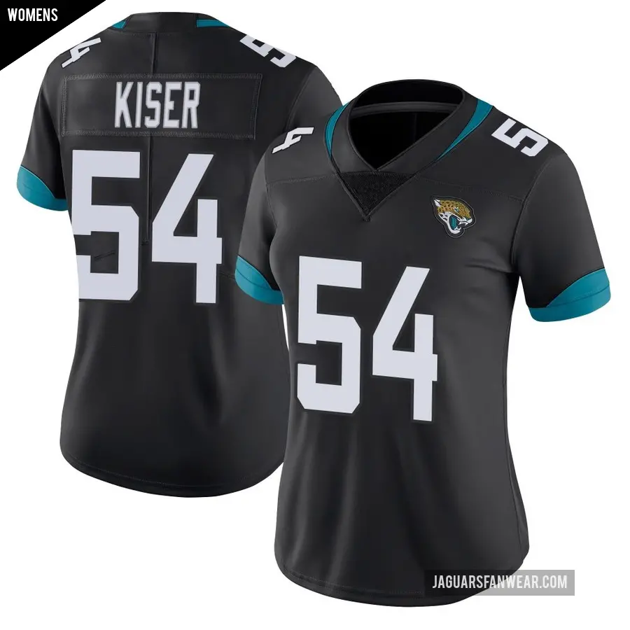 Women's Jacksonville Jaguars ＃54 Jack Kiser Black Limited Vapor Untouchable Jersey