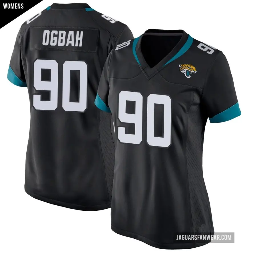 Women's Jacksonville Jaguars ＃90 Emmanuel Ogbah Black Game Jersey