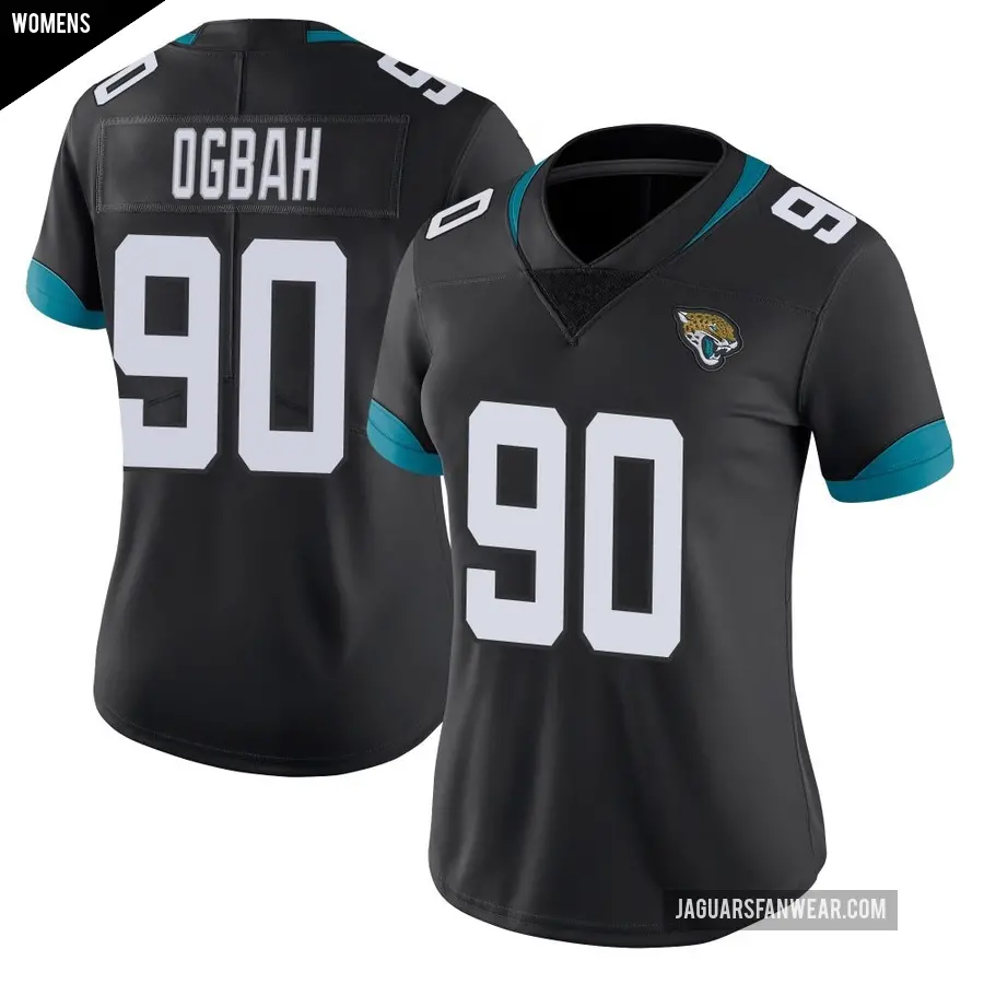 Women's Jacksonville Jaguars ＃90 Emmanuel Ogbah Black Limited Vapor Untouchable Jersey