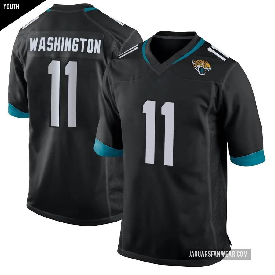Youth Jacksonville Jaguars ＃11 Parker Washington Black Game Jersey