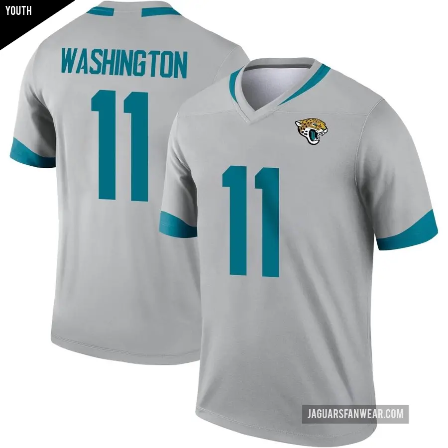 Youth Jacksonville Jaguars ＃11 Parker Washington Legend Silver Inverted Jersey