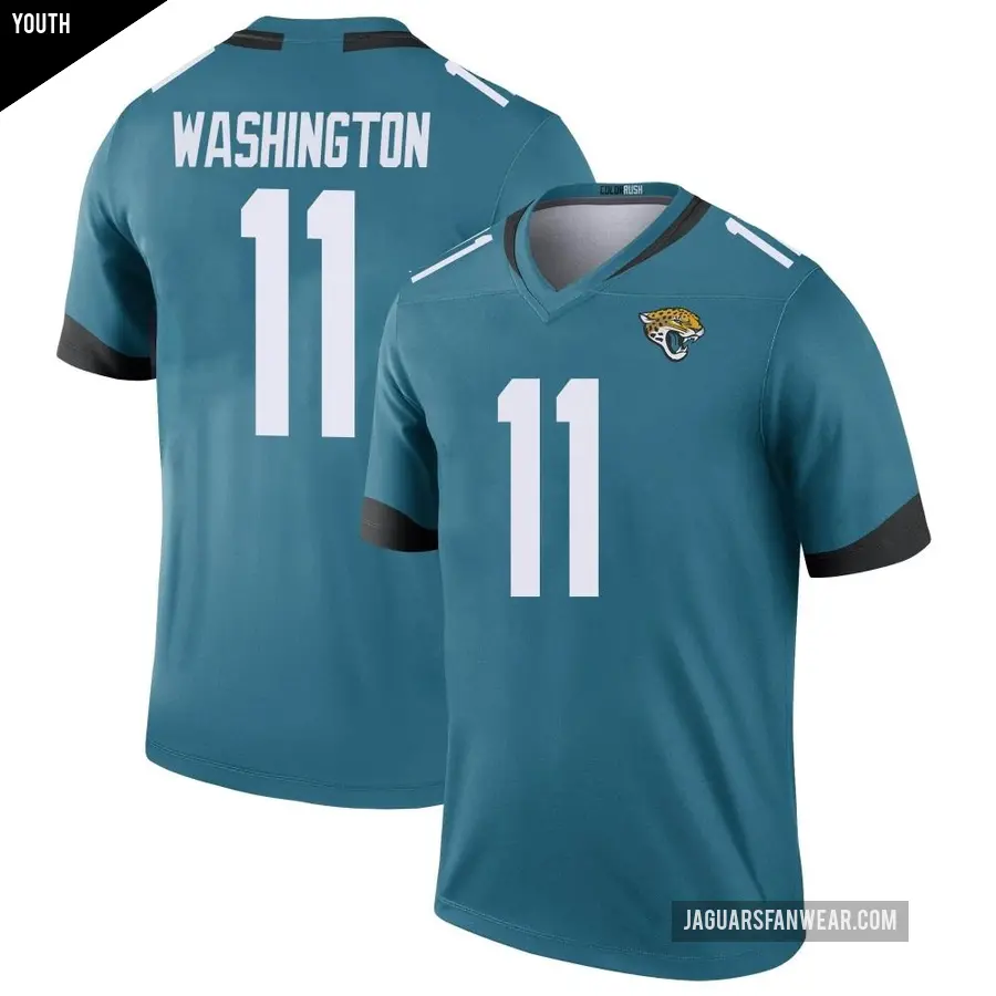 Youth Jacksonville Jaguars ＃11 Parker Washington Teal Legend Color Rush Jersey