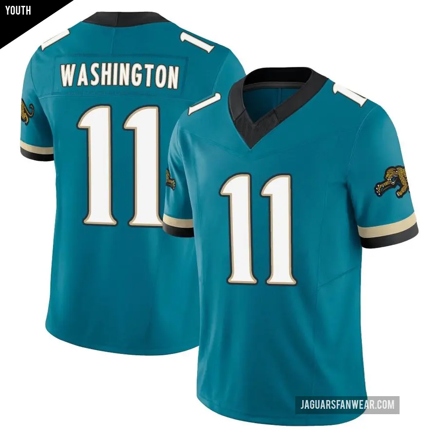 Youth Jacksonville Jaguars ＃11 Parker Washington Teal Limited Prowler Throwback Vapor F.U.S.E. Jersey